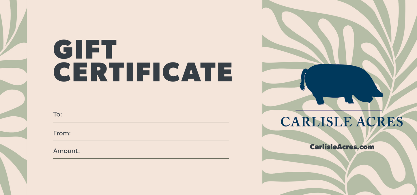Carlisle Acres Gift Card